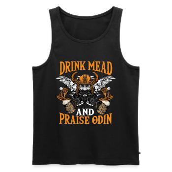 Wikinger Wikinger Nordmythologie - NORSE - Männer Premium Bio Tank Top - Schwarz - Vorne - AI Model Male 178 light (178cm)