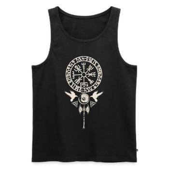 Wikinger Wikinger Nordmythologie - NORSE - Männer Premium Bio Tank Top - Schwarz - Vorne - AI Model Male 178 light (178cm)