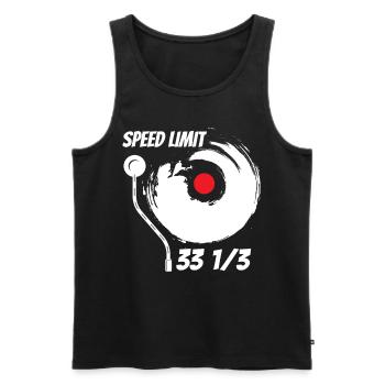 Le vinyle attire la musique audiophile - Débardeur bio Premium Homme - noir - Devant - AI Model Male 178 light (178cm)