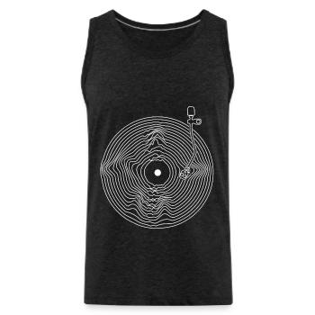 Le vinyle attire un disque de musique audiophile - Débardeur bio Premium Homme - charbon - Devant - Alexander (188cm)