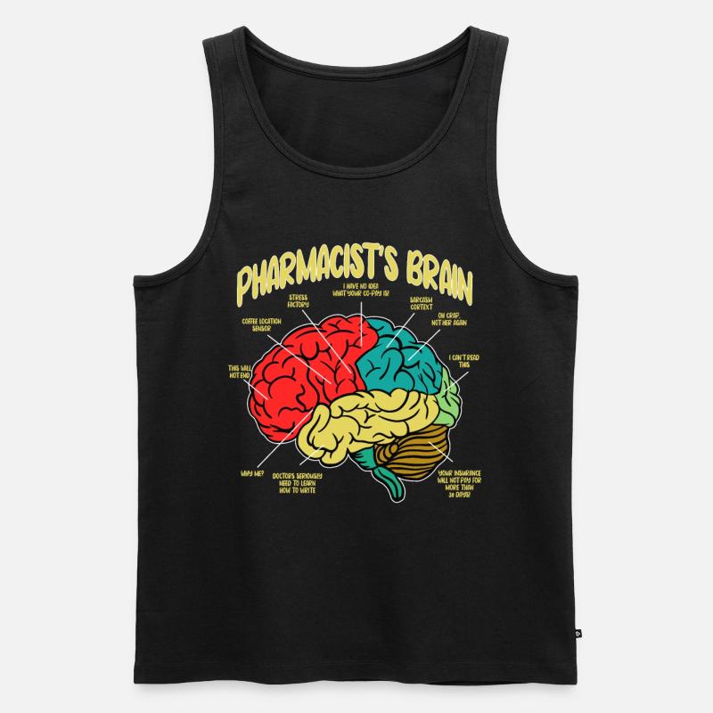 Apotheker Brain Apotheker Techniker - Männer Premium Bio Tank Top - Schwarz