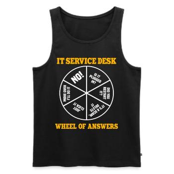 IT-Service-Desk-Rad Der Antworten - Männer Premium Bio Tank Top - Schwarz - Vorne - AI Model Male 178 light (178cm)