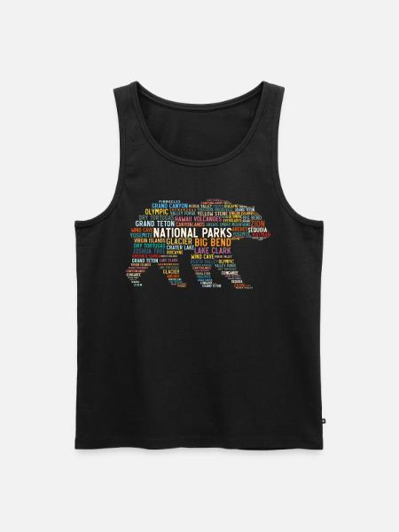 US-Nationalparks, Bären-Nationalpark - Männer Premium Bio Tank Top - Schwarz