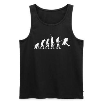 Gitarrenspieler Evolution, Gitarrist - Männer Premium Bio Tank Top - Schwarz - Vorne - AI Model Male 178 light (178cm)