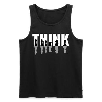 Chess player, chess game US flag - Men's Premium Organic Tank Top - black - Front - AI Model Male 178 light (178cm)