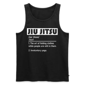 Jiu Jitsu Funny Definition - Men's Premium Organic Tank Top - black - Front - Michal (187cm)