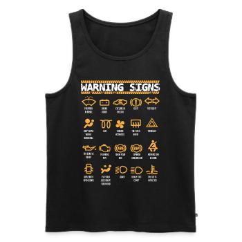 Car mechanic, car mechanic, garage worker - Men's Premium Organic Tank Top - black - Front - AI Model Male 178 light (178cm)