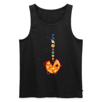 Solar System, Solar Planets, Astrology - Men's Premium Organic Tank Top - black - Front - AI Model Male 178 light (178cm)