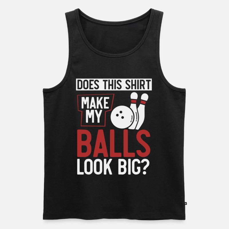 Bowling, Bowler, - Männer Premium Bio Tank Top - Schwarz