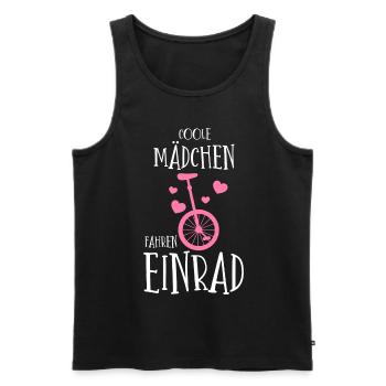 Coole Mädchen fahren EInrad - Männer Premium Bio Tank Top - Schwarz - Vorne - Michal (187cm)