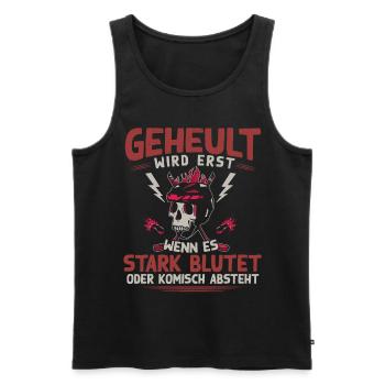 Eishockey Spieler, Eishockey - Männer Premium Bio Tank Top - Schwarz - Vorne - Michal (187cm)