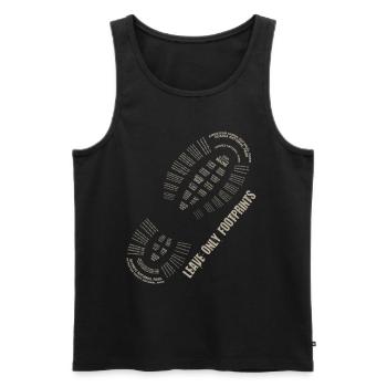Ne laissez que des empreintes de pas, amoureux de la nature - Débardeur bio Premium Homme - noir - Devant - AI Model Male 178 light (178cm)