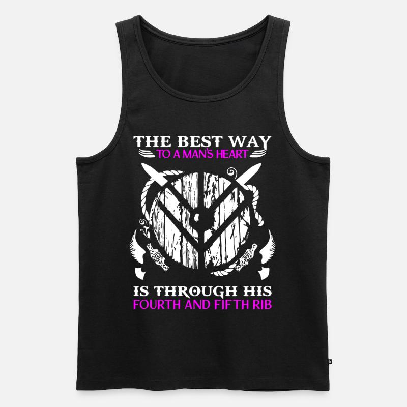 Wikinger Shieldmaiden, Wikinger, Shield Maiden - Männer Premium Bio Tank Top - Schwarz