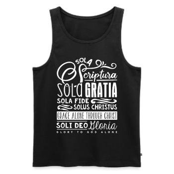 5 Solas, Protestant Christian Reformation - Men's Premium Organic Tank Top - black - Front - AI Model Male 178 light (178cm)