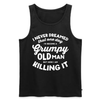 I would become a grumpy old man - Men's Premium Organic Tank Top - black - Front - AI Model Male 178 light (178cm)
