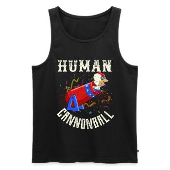 Zirkus - Männer Premium Bio Tank Top - Schwarz - Vorne - Michal (187cm)