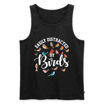 Bird Ornithology Birdwatcher Gift - Men's Premium Organic Tank Top - black - Front - Michal (187cm)