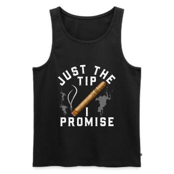 Cigar - Men's Premium Organic Tank Top - black - Front - AI Model Male 178 light (178cm)