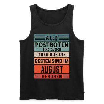 Postboten Geburtstag August geboren Postbote - Männer Premium Bio Tank Top - Schwarz - Vorne - Michal (187cm)