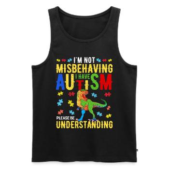 Autism - Men's Premium Organic Tank Top - black - Front - Michal (187cm)