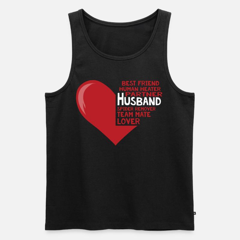 Ehemann, Bester Freund, Partner, Teamkollege - Männer Premium Bio Tank Top - Schwarz
