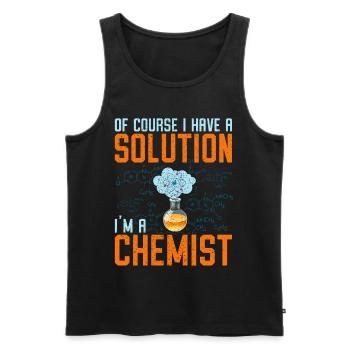 Chemistry - Men's Premium Organic Tank Top - black - Front - Michal (187cm)