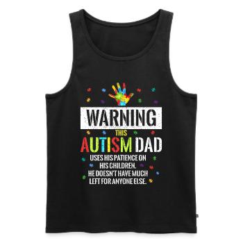 Autisme - Débardeur bio Premium Homme - noir - Devant - Michal (187cm)