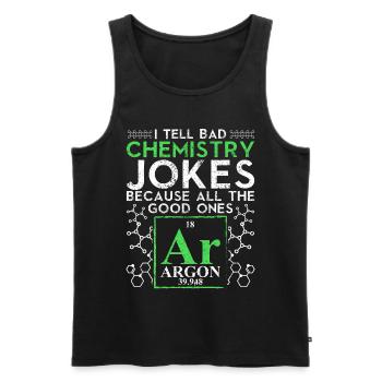 Chemie - Männer Premium Bio Tank Top - Schwarz - Vorne - Michal (187cm)