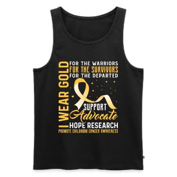 Cancer Chemotherapy Chemo Gift - Men's Premium Organic Tank Top - black - Front - AI Model Male 178 light (178cm)