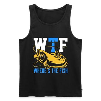 Fishing Angler Fishing Fishing Fisherman Fish Fishing Gift - Men's Premium Organic Tank Top - black - Front - Michal (187cm)