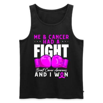 Cancer Chemotherapy Chemo Gift - Men's Premium Organic Tank Top - black - Front - AI Model Male 178 light (178cm)