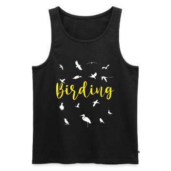 Bird Ornithology Birdwatcher Gift - Men's Premium Organic Tank Top - black - Front - Michal (187cm)