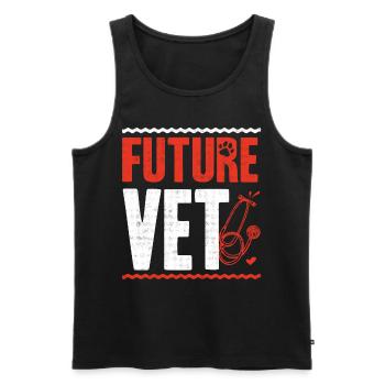 Future veterinarian, veterinarian - Men's Premium Organic Tank Top - black - Front - AI Model Male 178 light (178cm)
