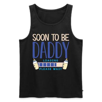 Bientôt papa, père - Débardeur bio Premium Homme - noir - Devant - AI Model Male 178 light (178cm)
