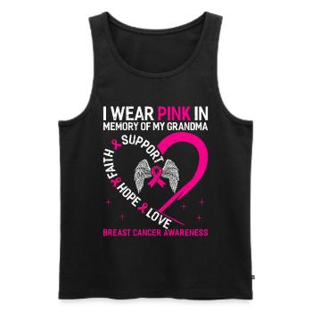 Krebs - Männer Premium Bio Tank Top - Schwarz - Vorne - Michal (187cm)