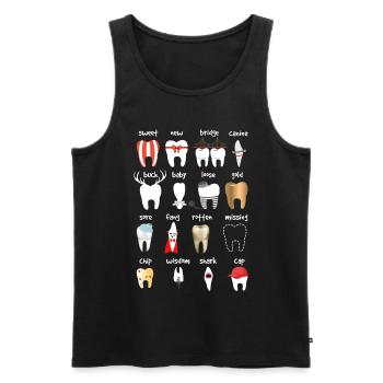 Zahnarzt - Männer Premium Bio Tank Top - Schwarz - Vorne - Michal (187cm)