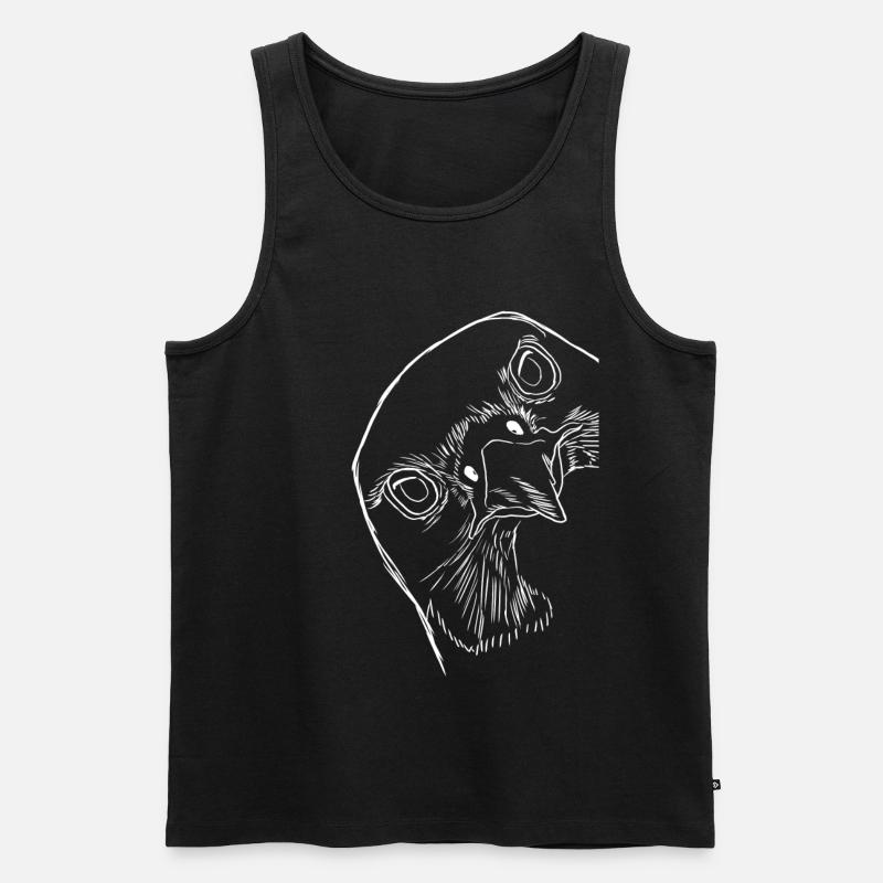 Witziger Vogel Wanderfalke - Männer Premium Bio Tank Top - Schwarz