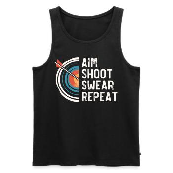 Archery, Archer, Bows, Bows - Men's Premium Organic Tank Top - black - Front - Michal (187cm)