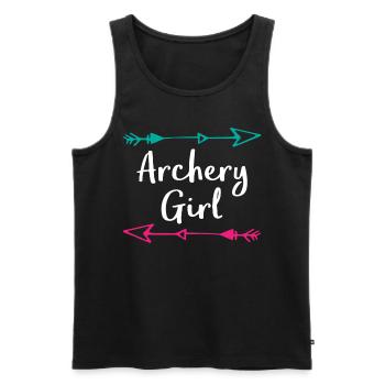 Archery, Archer, Bows, Bows - Men's Premium Organic Tank Top - black - Front - Michal (187cm)
