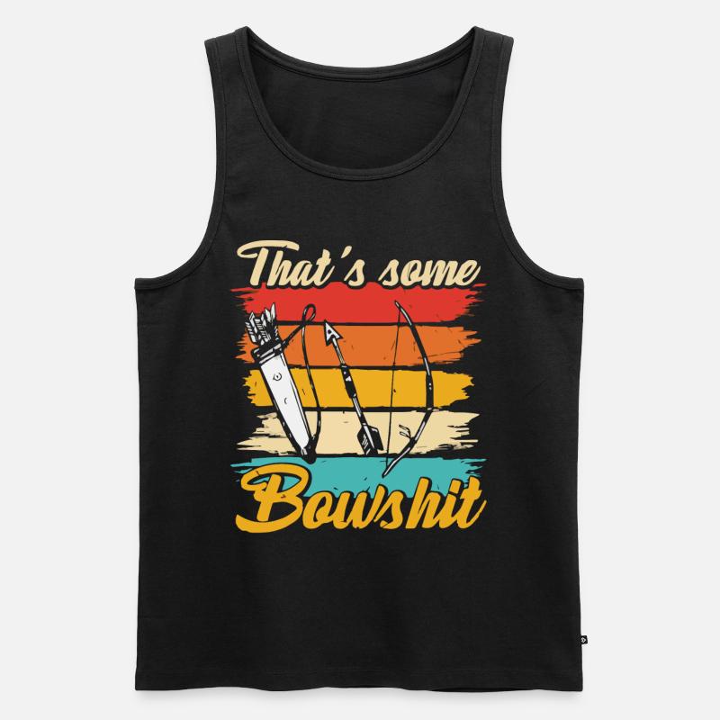 Bogenschießen, Bogenschütze, Bögen, Bogen - Männer Premium Bio Tank Top - Schwarz