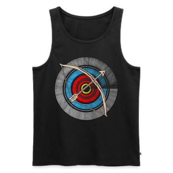 Archery, Archer, Bows, Bows - Men's Premium Organic Tank Top - black - Front - Michal (187cm)