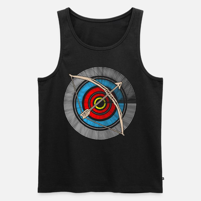 Bogenschießen, Bogenschütze, Bögen, Bogen - Männer Premium Bio Tank Top - Schwarz