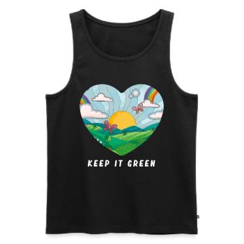 Earth Day Retten Sie Jeden Tag Den Planeten - Männer Premium Bio Tank Top - Schwarz - Vorne - AI Model Male 178 light (178cm)