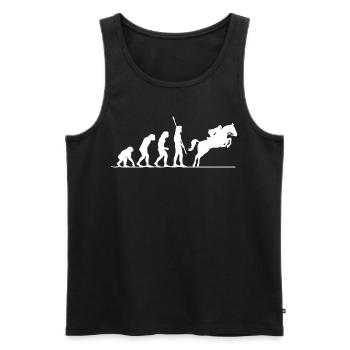 Evolution Des Reitens, Pferd, Pferde - Männer Premium Bio Tank Top - Schwarz - Vorne - AI Model Male 178 light (178cm)