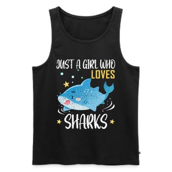 Shark - Männer Premium Bio Tank Top - Schwarz - Vorne - AI Model Male 178 light (178cm)