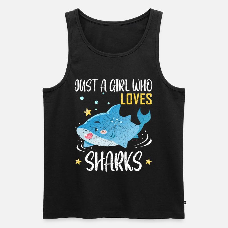 Shark - Männer Premium Bio Tank Top - Schwarz