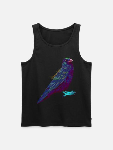 Splash Crow Bird Raven - Men's Premium Organic Tank Top - black
