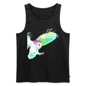 Flying Splash Bird Owl - Débardeur bio Premium Homme - noir - Devant - Michal (187cm)