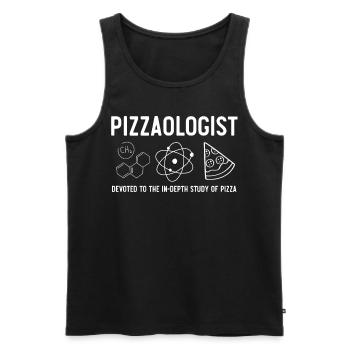 Ventilateur à pizza, pizza, pizzas - Débardeur bio Premium Homme - noir - Devant - AI Model Male 178 light (178cm)