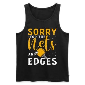 Ping Pong Table Tennis - Men's Premium Organic Tank Top - black - Front - Michal (187cm)
